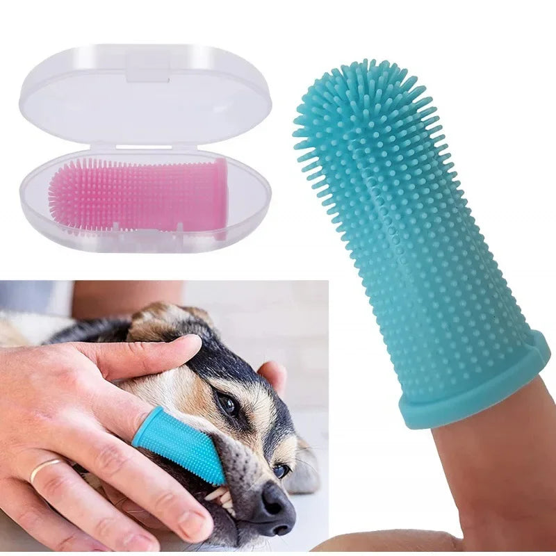 Cepillo de Dedo para Mascotas: Limpieza Dental Suave y Efectiva.