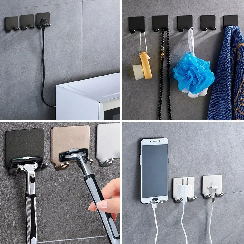 Soporte de Acero Inoxidable para Rastrillo - Adhesivo de Pared Sin Taladro