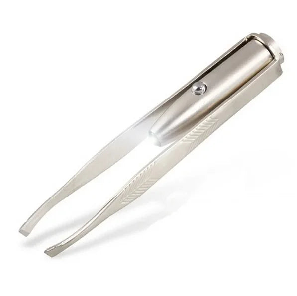 Pinzas Profesionales de Acero Inoxidable con LED