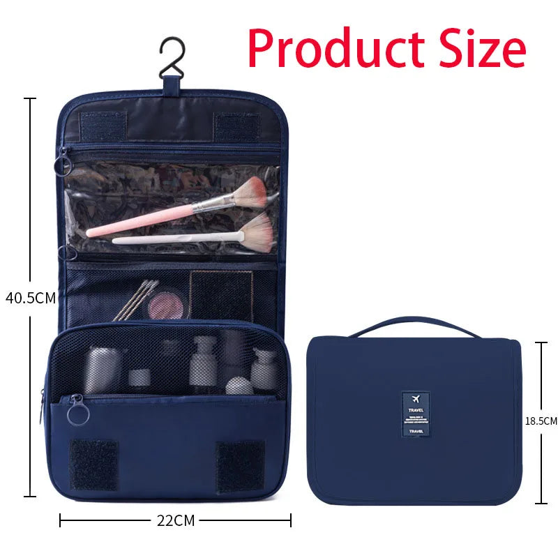 Neceser de Viaje Desplegable - Organizador de Baño con Gancho