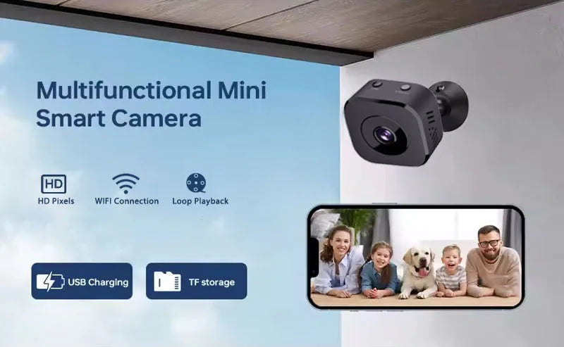 Set de Mini Cámara de Seguridad WiFi HD - Monitor de Bebé y Vigilancia Remota
