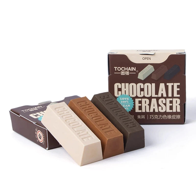 Set de Gomas de Borrar "Choco-Eraser" - Diseño Realista XL.
