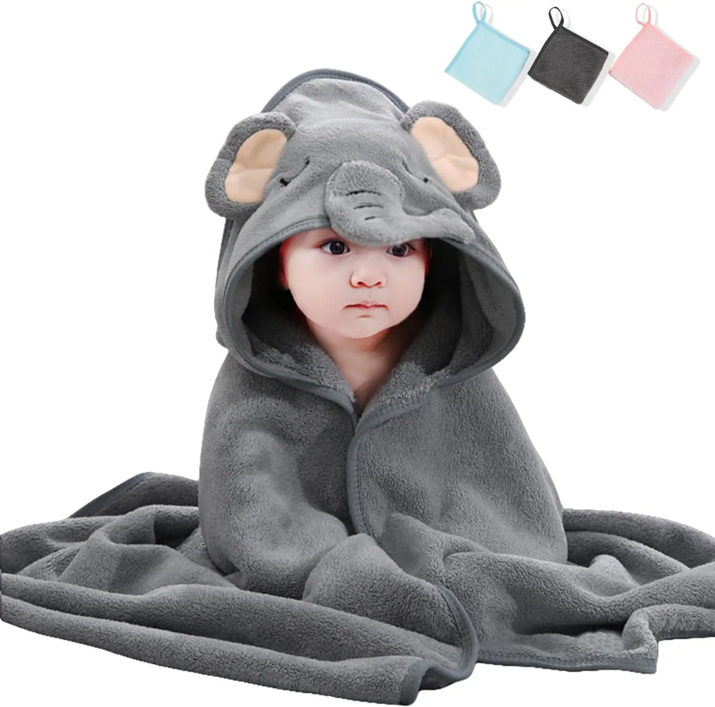 Toalla de Microfibra con Capucha - Ultra Absorbente y Suave