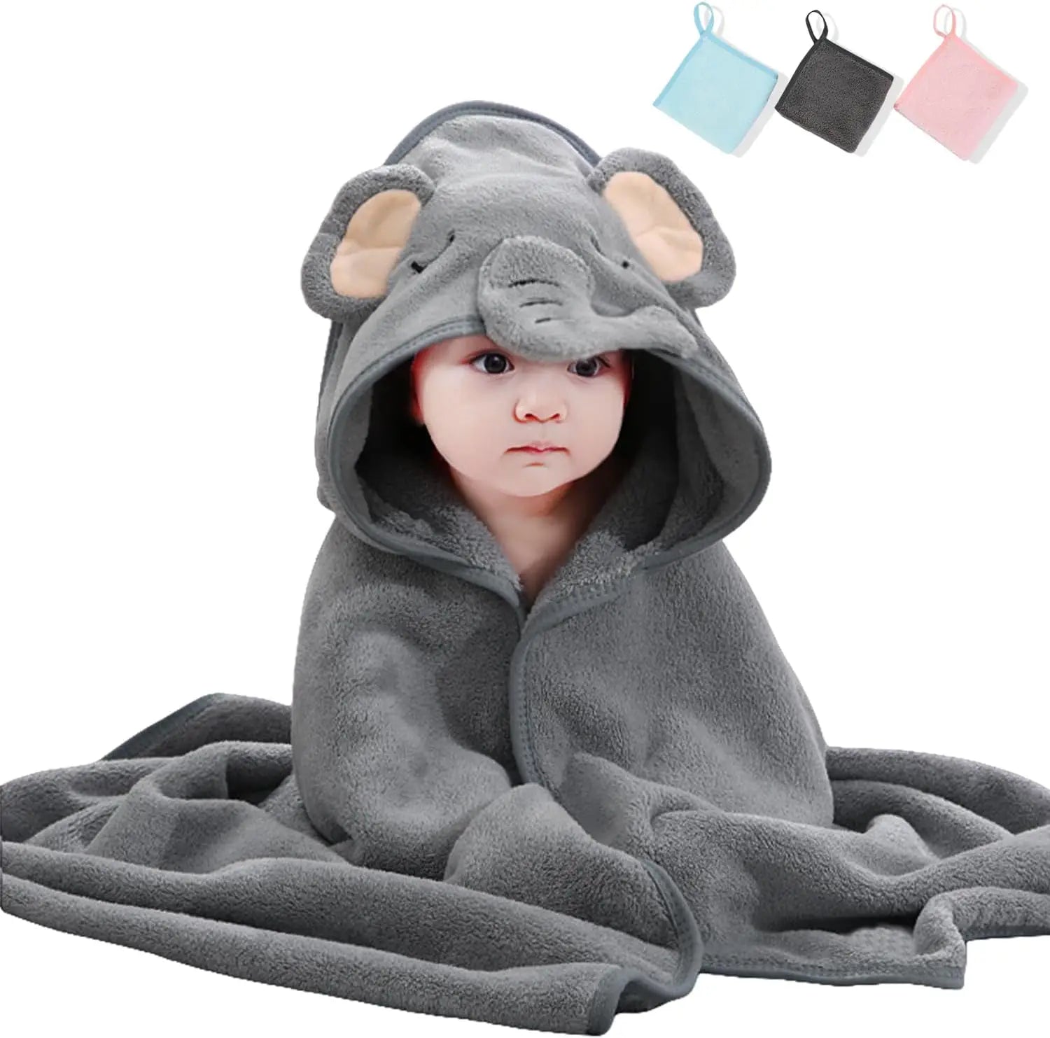 Toalla de Microfibra con Capucha - Ultra Absorbente y Suave