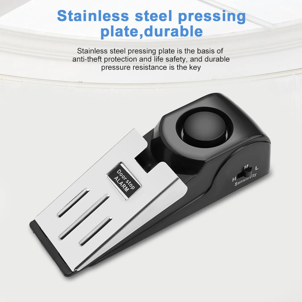 Alarma de Cuña para Puerta "Safe-Stop" - 120dB para Hogar y Viajes.