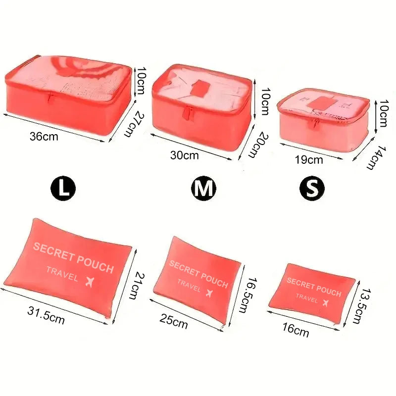 Set de Organizadores de Maleta (6 piezas)