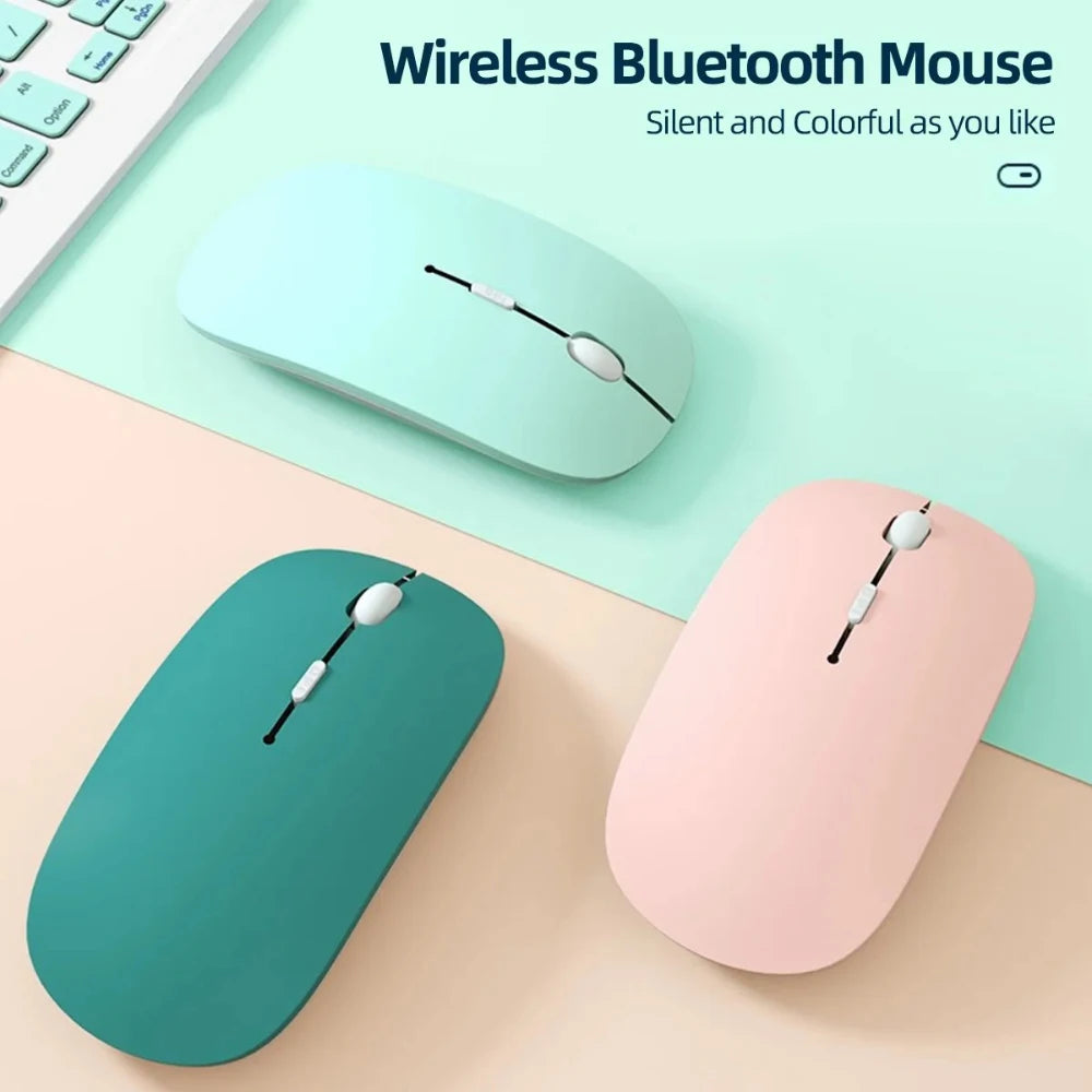 Mouse Inalámbrico Ultra Slim: Bluetooth y Clic Silencioso.