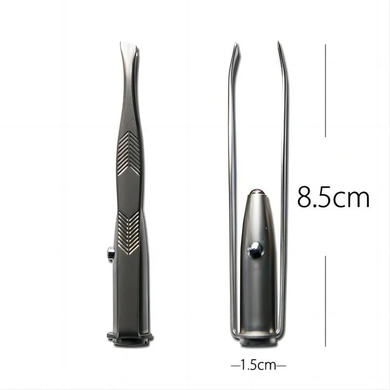 Pinzas Profesionales de Acero Inoxidable con LED