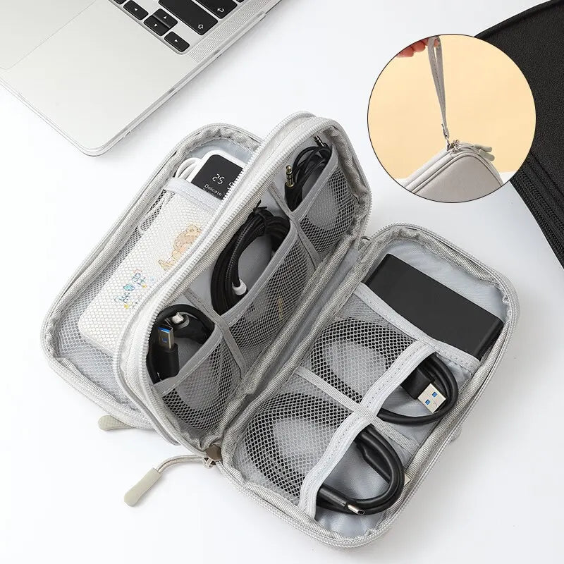 Estuche Organizador de Cables y Gadgets - Maletín de Viaje Portátil