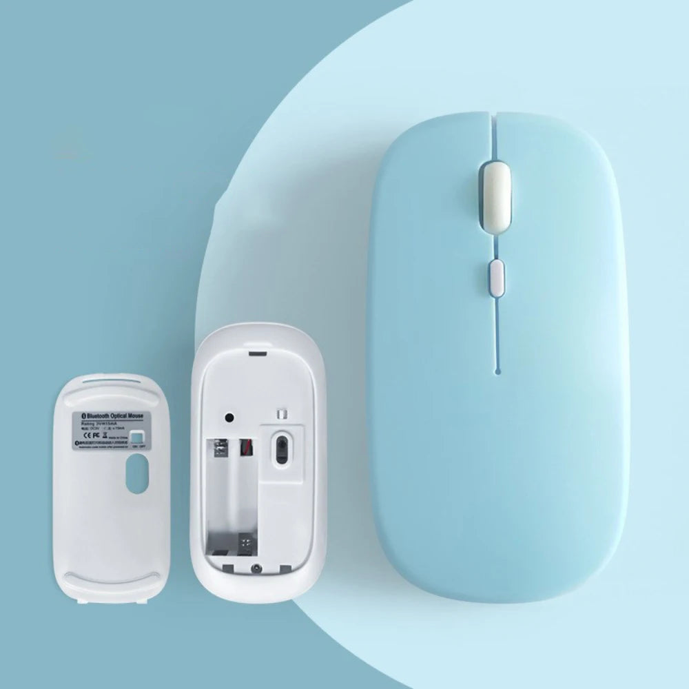 Mouse Inalámbrico Ultra Slim: Bluetooth y Clic Silencioso.