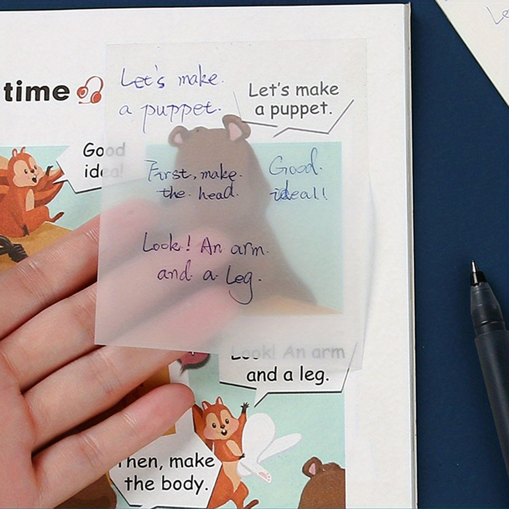 Notas Adhesivas Transparentes - Pack de 50 Hojas Impermeables.