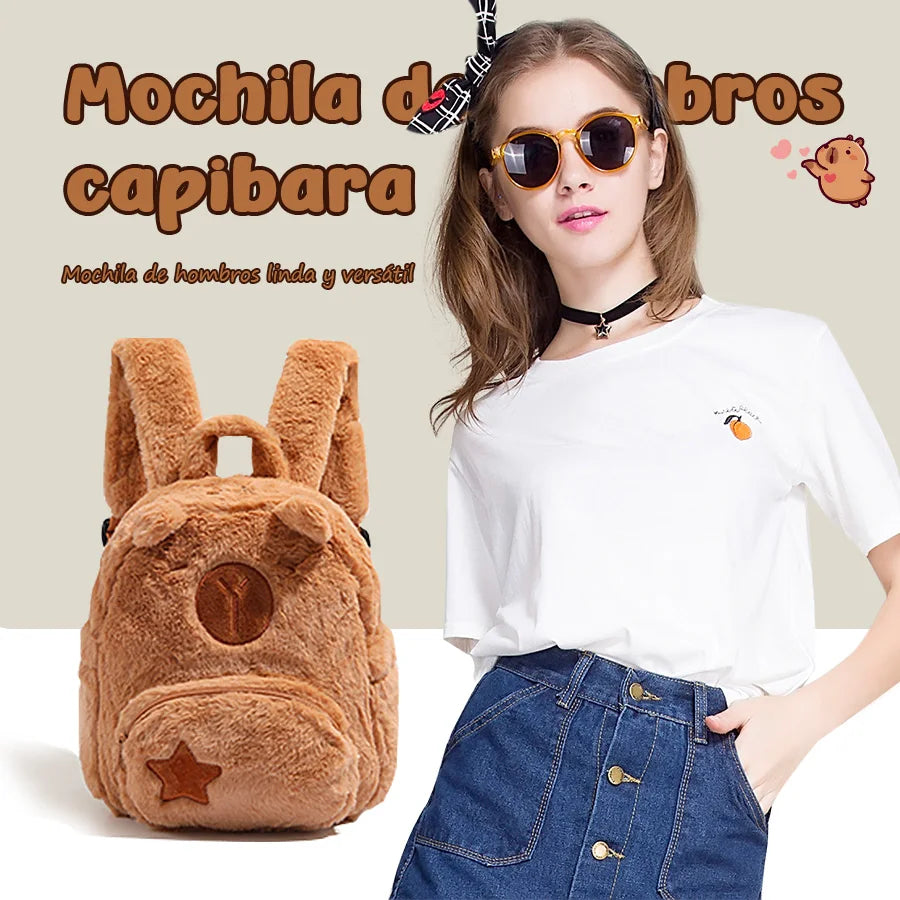 Mochila Infantil de Capibara con Diseño Animado
