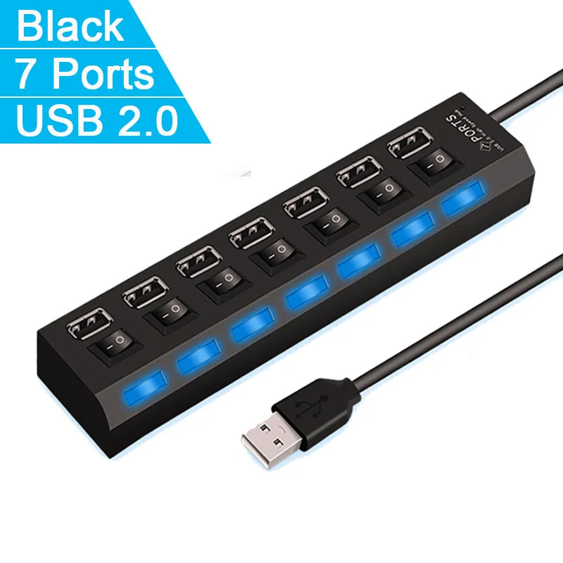 Hub USB 3.0 de alta velocidad con 4/7 puertos...